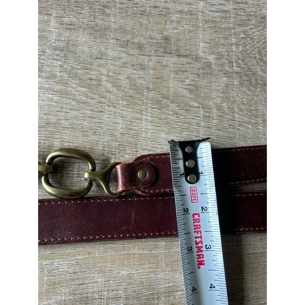 Vintage Gina Firenze XL Genuine Leather Horsebit Belt Brown Equestrian - Picture 9 of 12